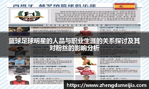 篮球足球明星的人品与职业生涯的关系探讨及其对粉丝的影响分析